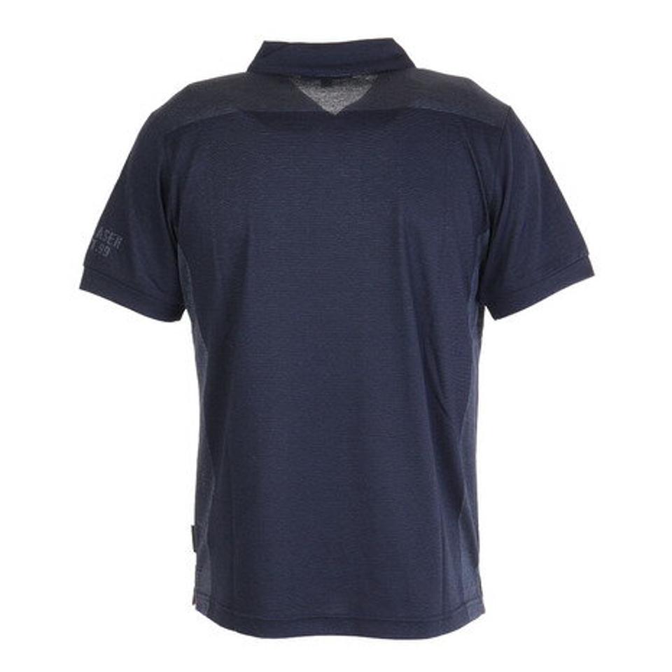 ROSASEN(メンズ)ゴルフウェア 温度調節 通気性 部分メッシュ アウトラストジャカード半袖シャツ 044-25841-098