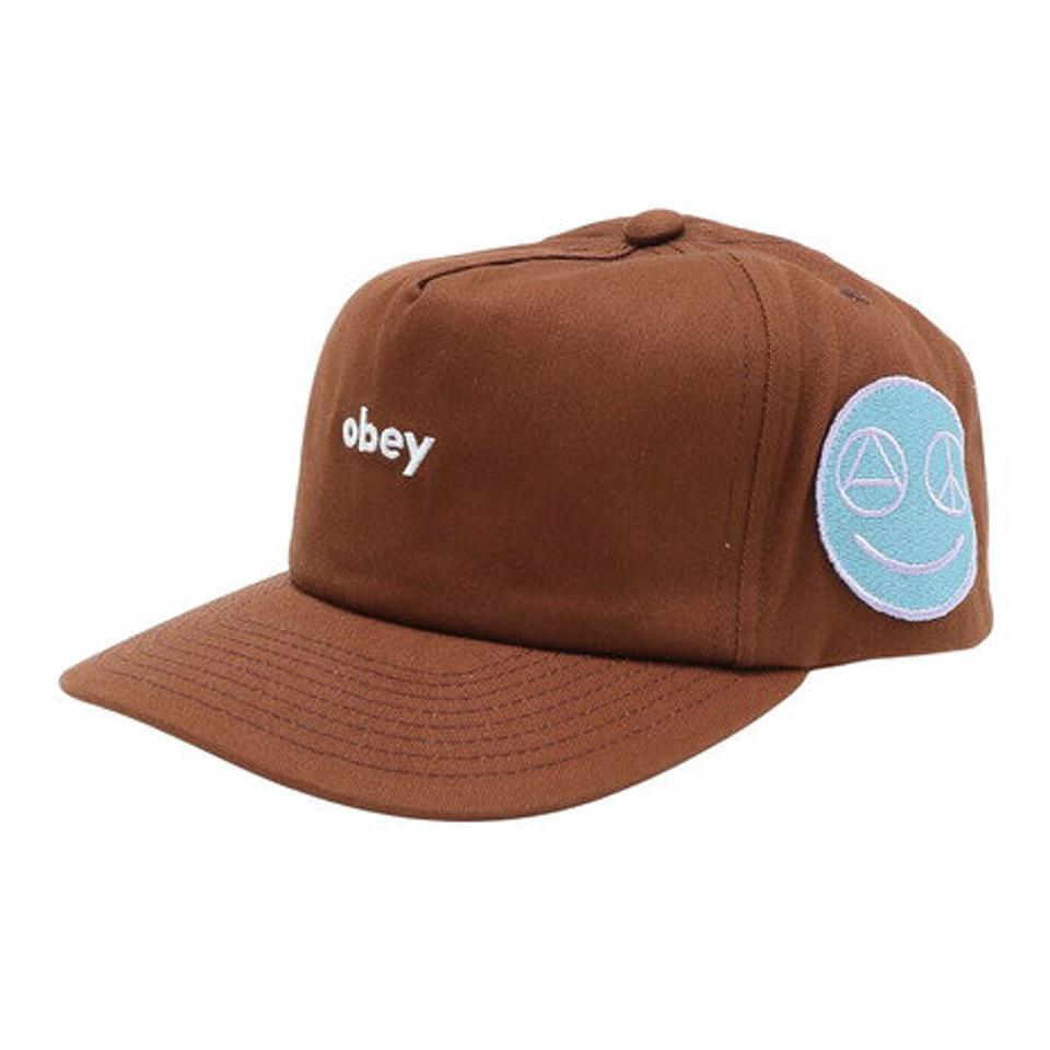 オベイ（OBEY） FRANK 5 PANEL SNAPBACK キャップ 100490091BRN22U （メンズ）