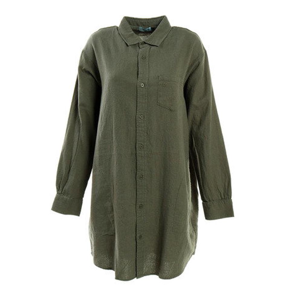 ウィッテム(HUITIEME) クール リネン シャツ チュニック HU20SNS864207 OLV (レディース)
