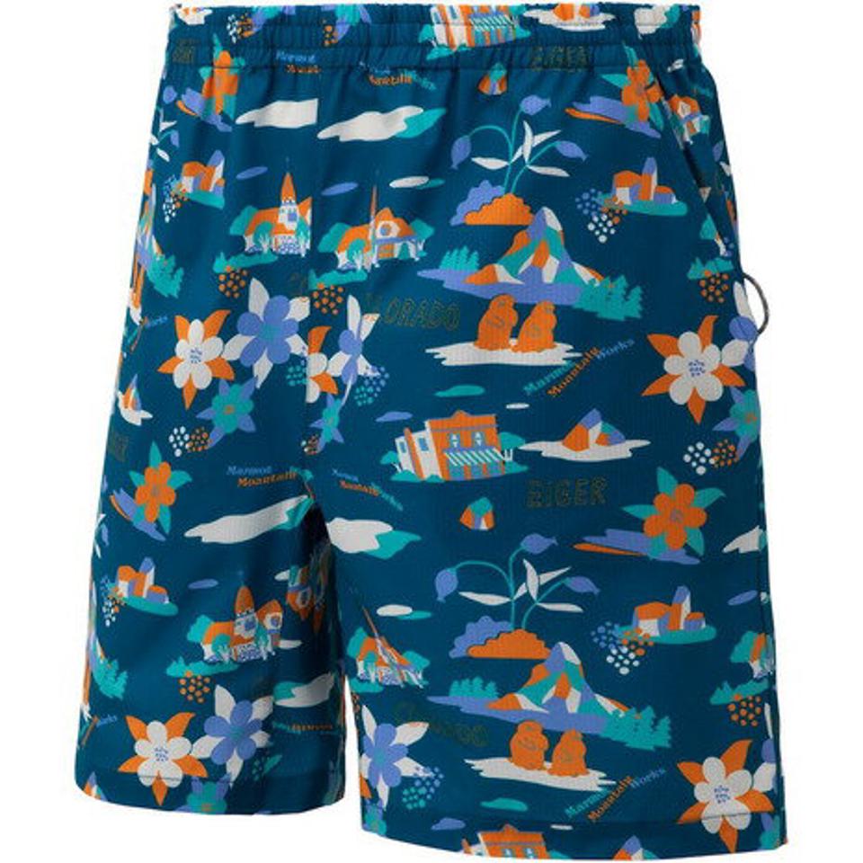 マーモット(Marmot)(メンズ)ショートパンツ ショーツ ハイカーアロハショートパンツ TOMRJD97 HEM ブルー