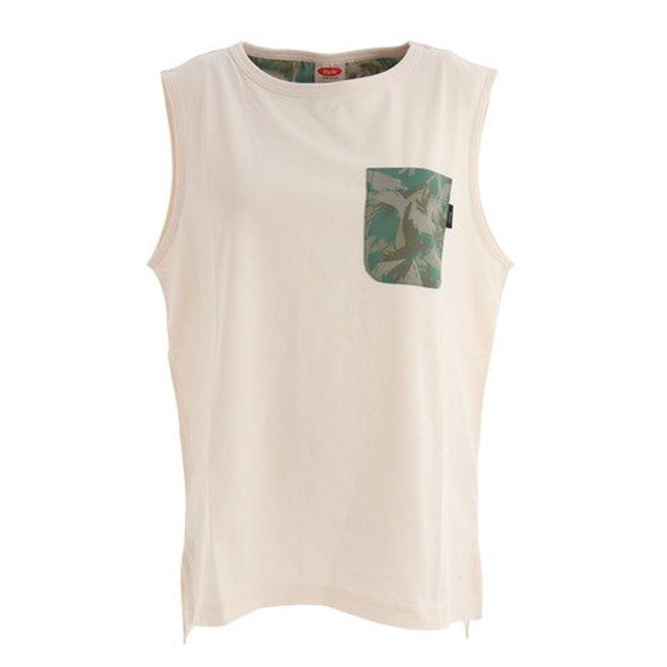 【7/5 24h限定 エントリー&対象3店舗買い回りで最大P10倍!】スライド(SLYDE)(レディース)ポケット付きノースリーブシャツ SLYL026-OWHT