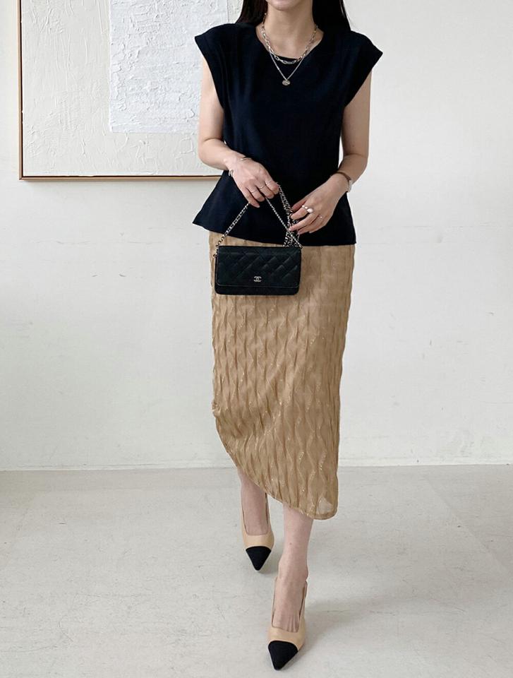 リネン混ロールアップブラウス・b72455 レディース 【bl】ブラウス トップス ノースリーブ スリーブレス 単色 無地 シンプル ベーシック ロールアップ フレンチスリーブ リネン混 春 夏 カジュアル 紺 ネイビー 韓国ファッション ハイホリHIHOLLI