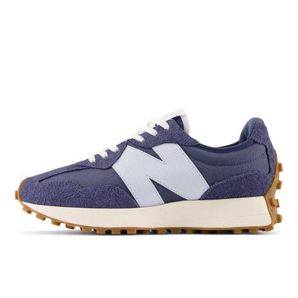 ニューバランス（new balance）（レディース）スニーカー 紺 327 ネイビー WS327BH B ビックロゴ スエード くすみカラー おしゃれ 厚底 通勤 通学