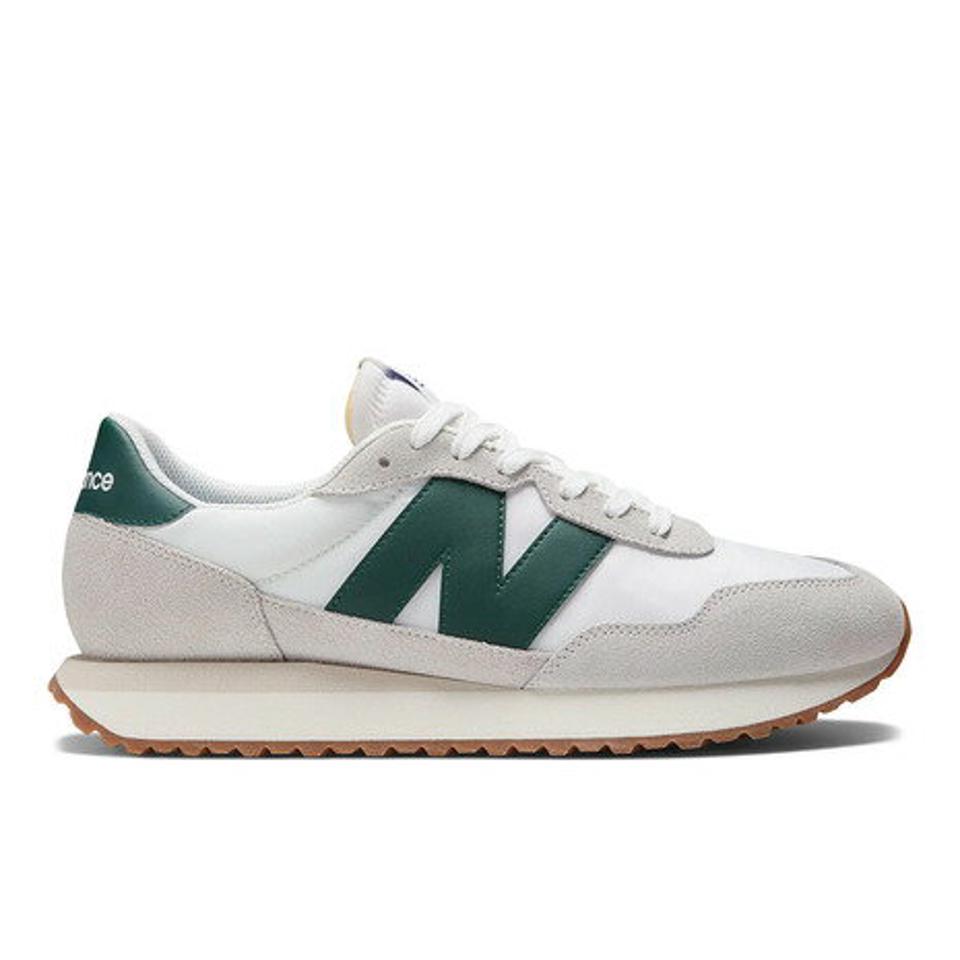 ニューバランス（new balance）（メンズ、レディース）スニーカー 237 RF 緑 グリーン MS237RF D ビックロゴ カジュアル 厚底 スエード オールシーズン