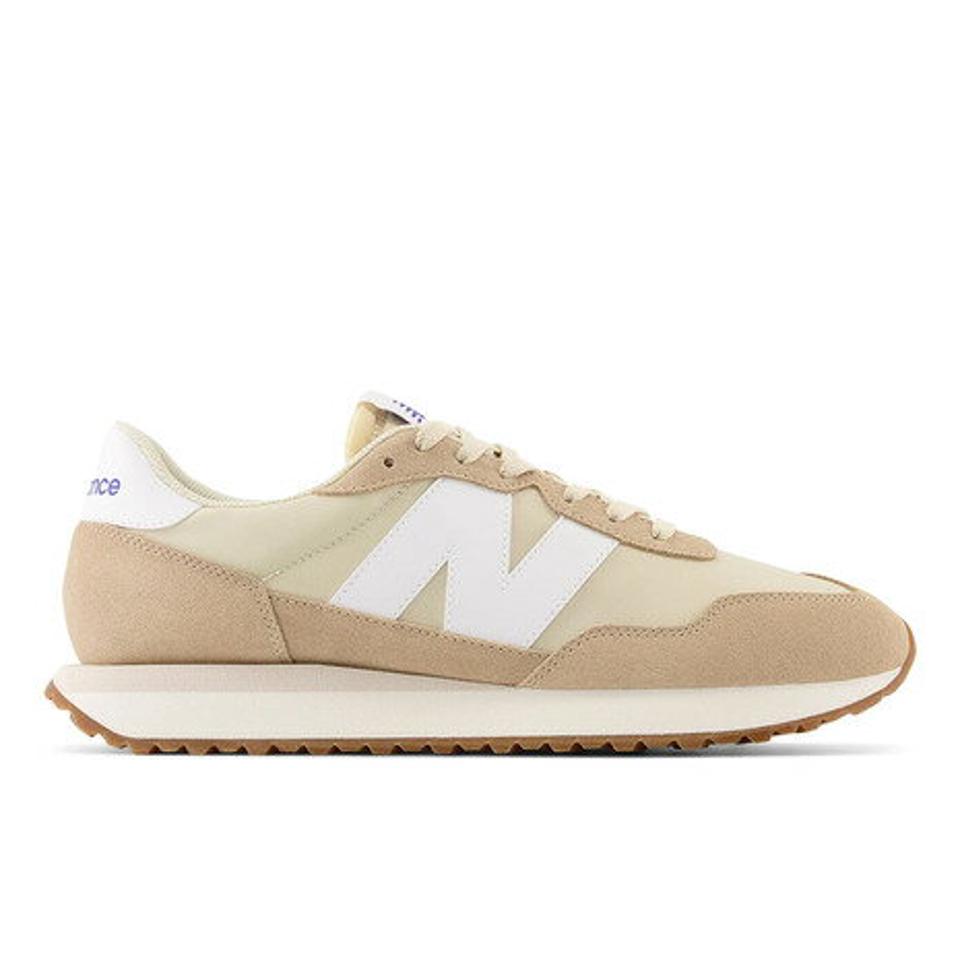 ニューバランス（new balance）（メンズ、レディース）スニーカー 237 RD ベージュ MS237RD D ビックロゴ カジュアルシューズ 厚底 スエード オールシーズン