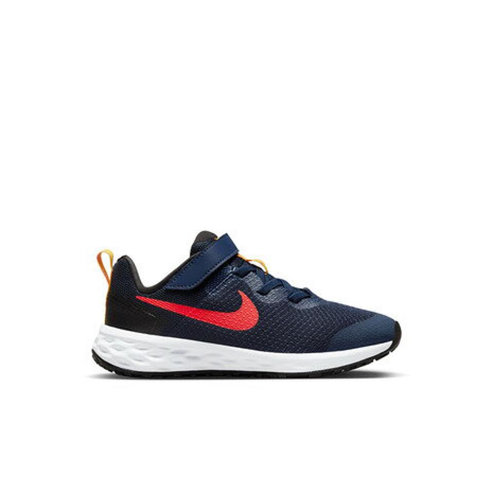 ナイキ（NIKE）（キッズ）レボリューション 6 NN PSV 紺 ネイビー DD1095-412 ジュニアスポーツシューズ ベルクロ ベルト付き スニーカー 靴 シューズ