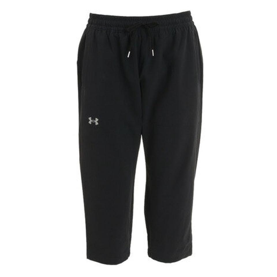【6/5 24h限定 エントリー&対象4店舗買い回りで最大P10倍!】アンダーアーマー(UNDER ARMOUR)(レディース)ストレッチウーブン カプリ パンツ 6分丈 1372743 001