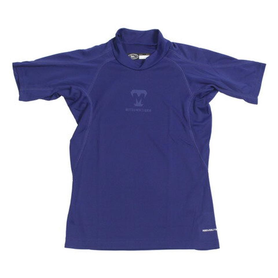 美津和タイガー(mitsuwa-tiger) 野球 アンダーシャツ 半袖 ジュニア RT ハイネック ショートスリーブ インナー シャツ UWRJDYS-003 青 (キッズ)