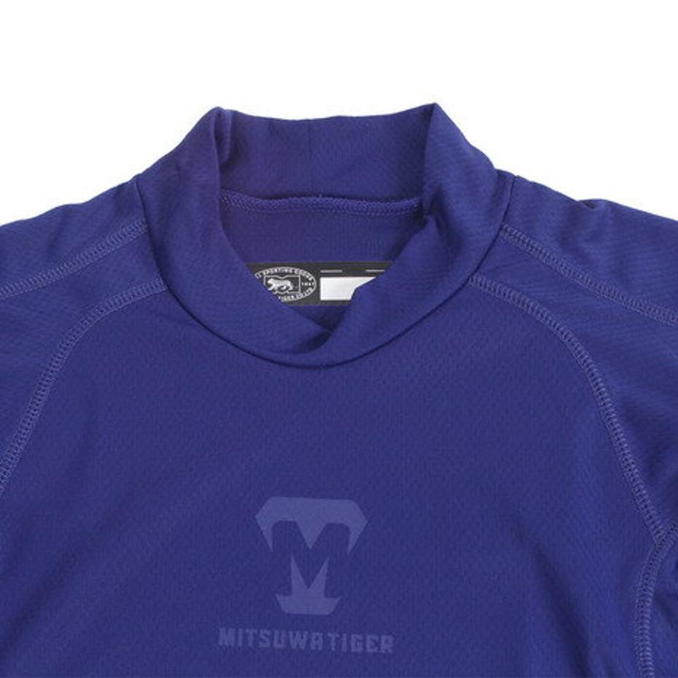 美津和タイガー(mitsuwa-tiger) 野球 アンダーシャツ 半袖 ジュニア RT ハイネック ショートスリーブ インナー シャツ UWRJDYS-003 青 (キッズ)