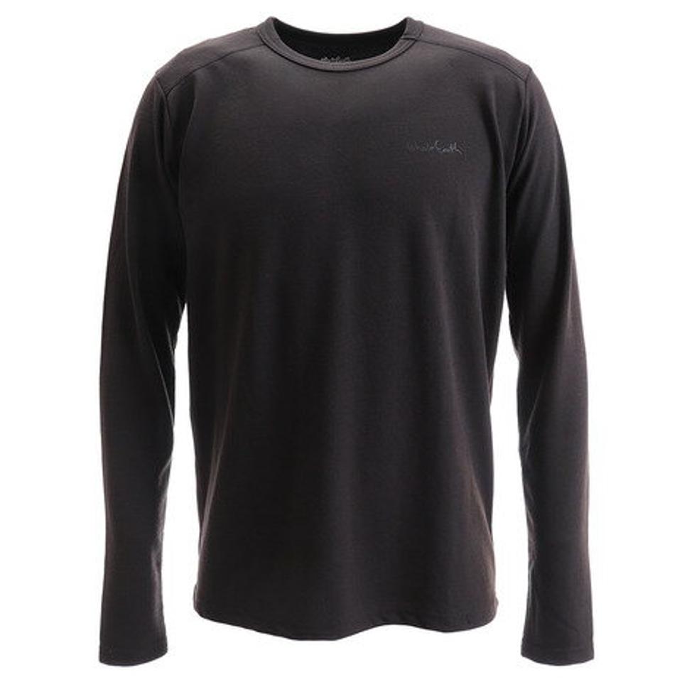 ホールアース(Whole Earth) TEMPERTURE クルーネックシャツ WE28JB10ブラック (メンズ)