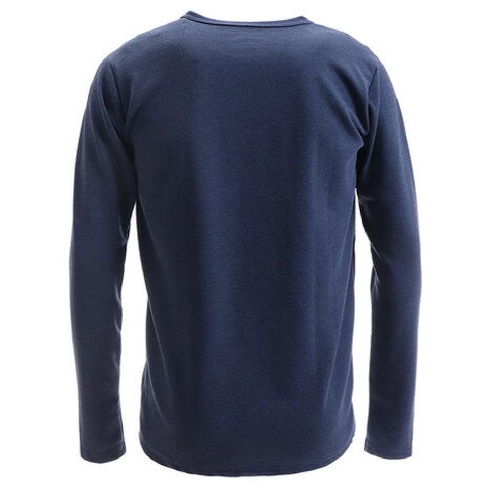 ホールアース(Whole Earth) TEMPERTURE クルーネックシャツ WE28JB10ネイビー (メンズ)