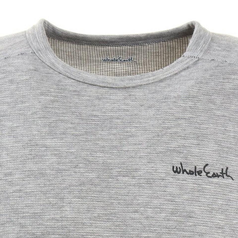 ホールアース(Whole Earth) TEMPERTURE クルーネックシャツ WE28JB10グレー (メンズ)