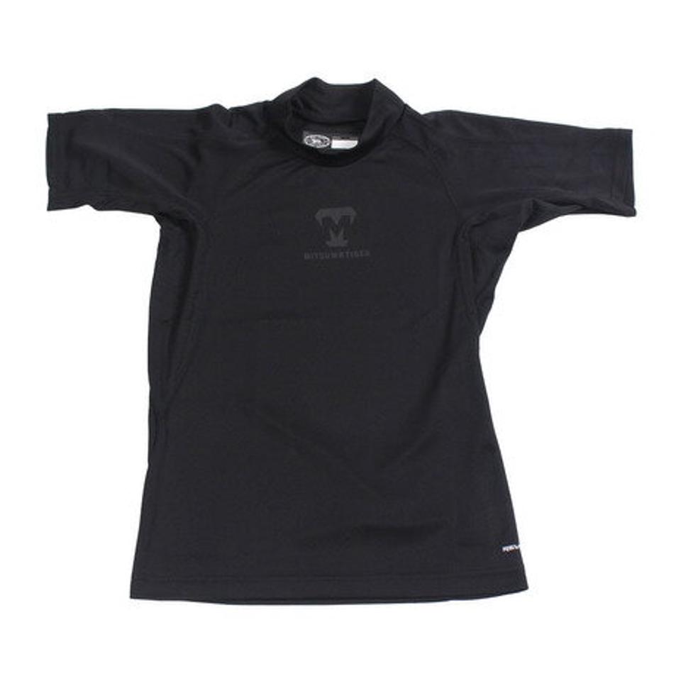 【9/5 24h限定エントリー&対象4店舗買い回りで最大P10倍!】美津和タイガー(mitsuwa-tiger) 野球 アンダーシャツ 半袖 ジュニア RT ハイネック ショートスリーブ インナー シャツ UWRJDYS-003 黒 (キッズ)