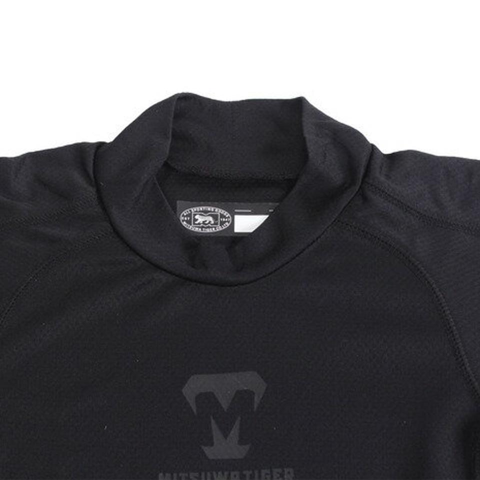 【9/5 24h限定エントリー&対象4店舗買い回りで最大P10倍!】美津和タイガー(mitsuwa-tiger) 野球 アンダーシャツ 半袖 ジュニア RT ハイネック ショートスリーブ インナー シャツ UWRJDYS-003 黒 (キッズ)