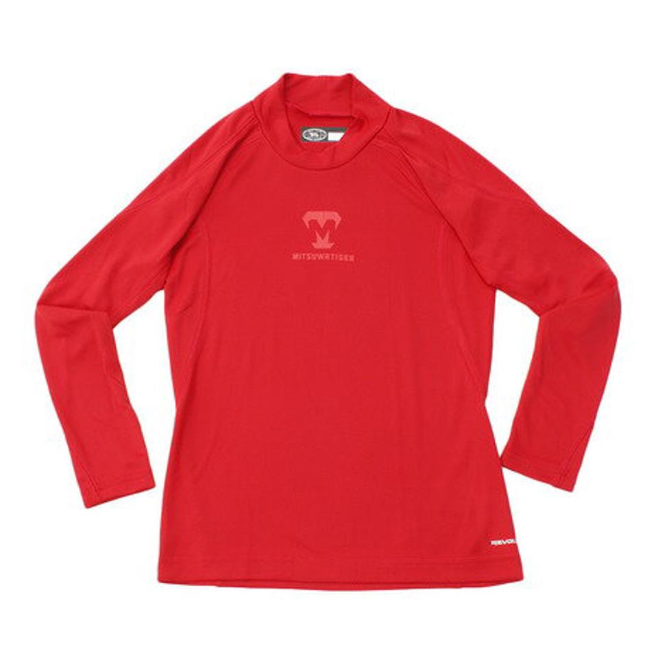 美津和タイガー(mitsuwa-tiger) 野球 アンダーシャツ ジュニア RT ジュニア長袖ハイネック インナー シャツ UWRJDYS-001 赤 (キッズ)