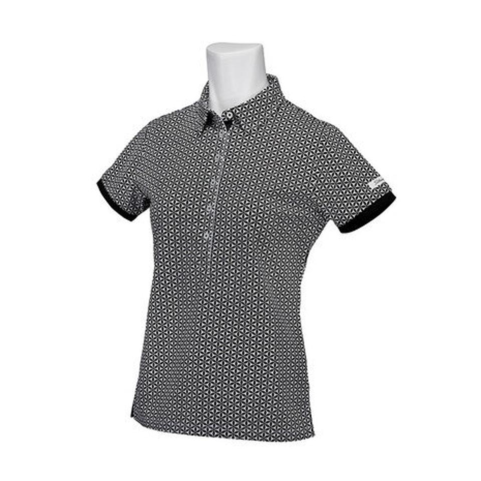 タイトリスト(TITLEIST) ゴルフウェア 吸汗速乾 UVカット フラワープリント 半袖ポロシャツ TSWC2207BK (レディース)