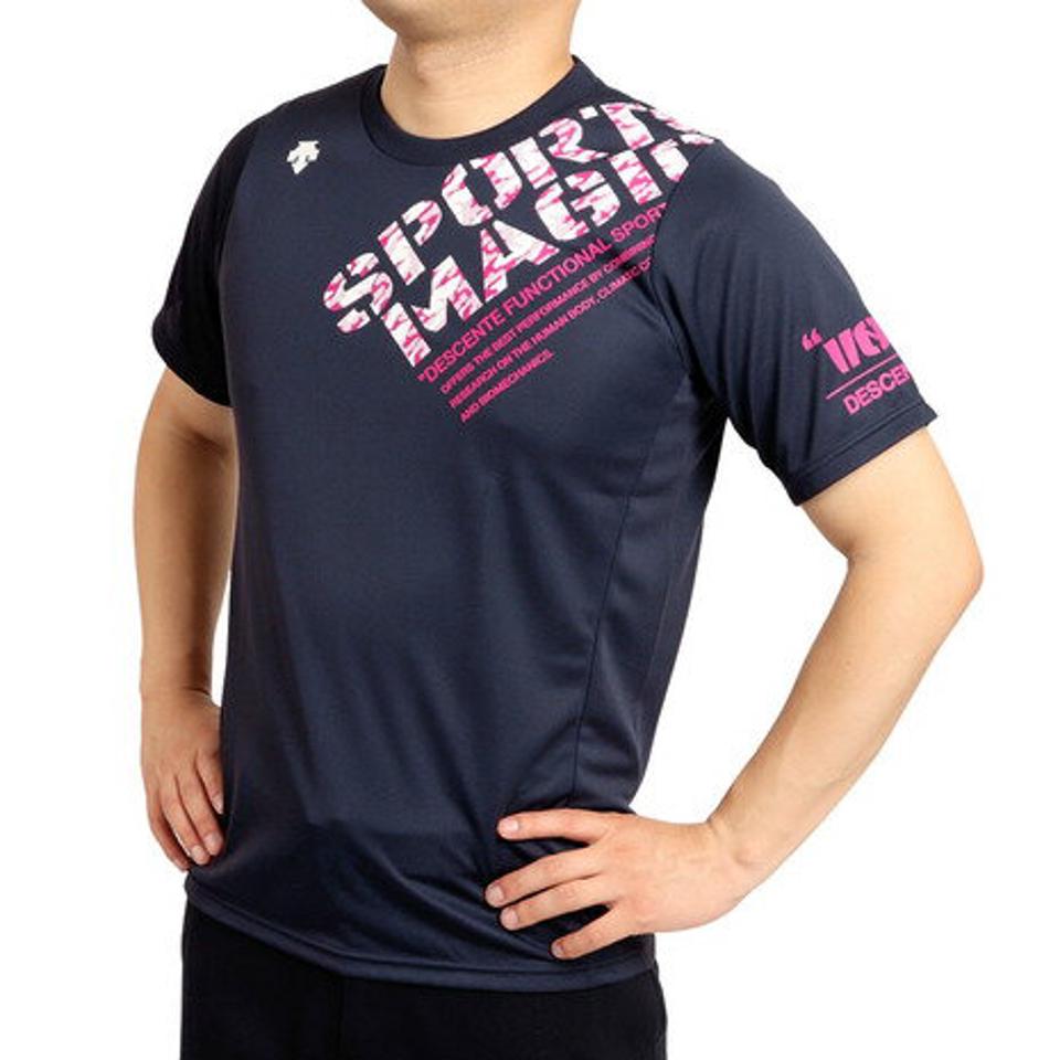 デサント(DESCENTE)(メンズ)バレーボールウェア 半袖プラクティスシャツ DVUUJA51 NV