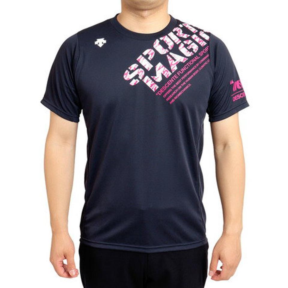 デサント(DESCENTE)(メンズ)バレーボールウェア 半袖プラクティスシャツ DVUUJA51 NV