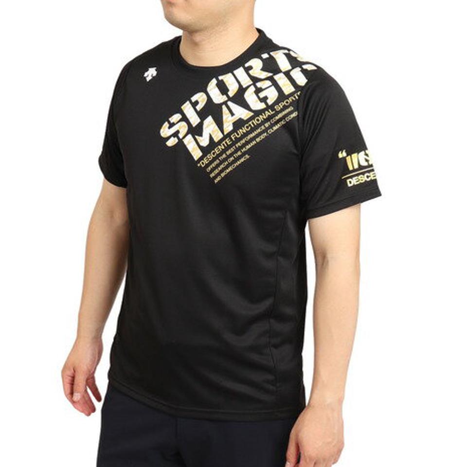 デサント(DESCENTE)(メンズ)バレーボールウェア 半袖プラクティスシャツ DVUUJA51 BK