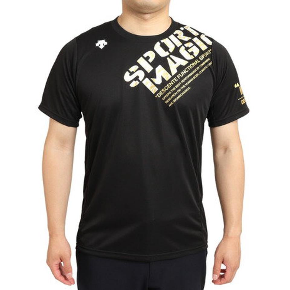 デサント(DESCENTE)(メンズ)バレーボールウェア 半袖プラクティスシャツ DVUUJA51 BK