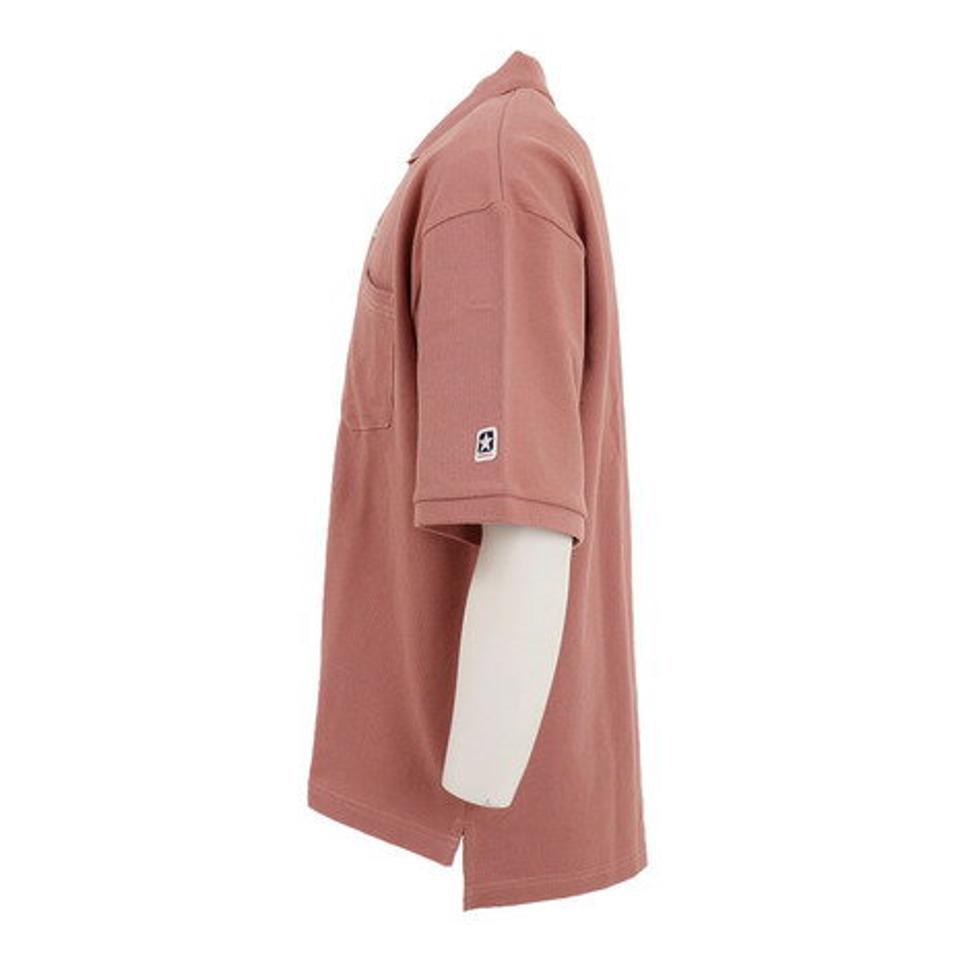 コンバース(CONVERSE) ワンポイント胸ポケット ポロシャツ CA221481-6100 (メンズ、レディース)