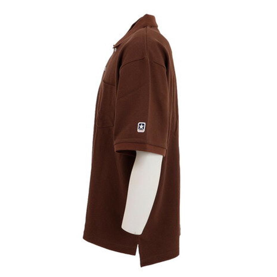 コンバース(CONVERSE) ワンポイント胸ポケット ポロシャツ CA221481-3700 (メンズ、レディース)