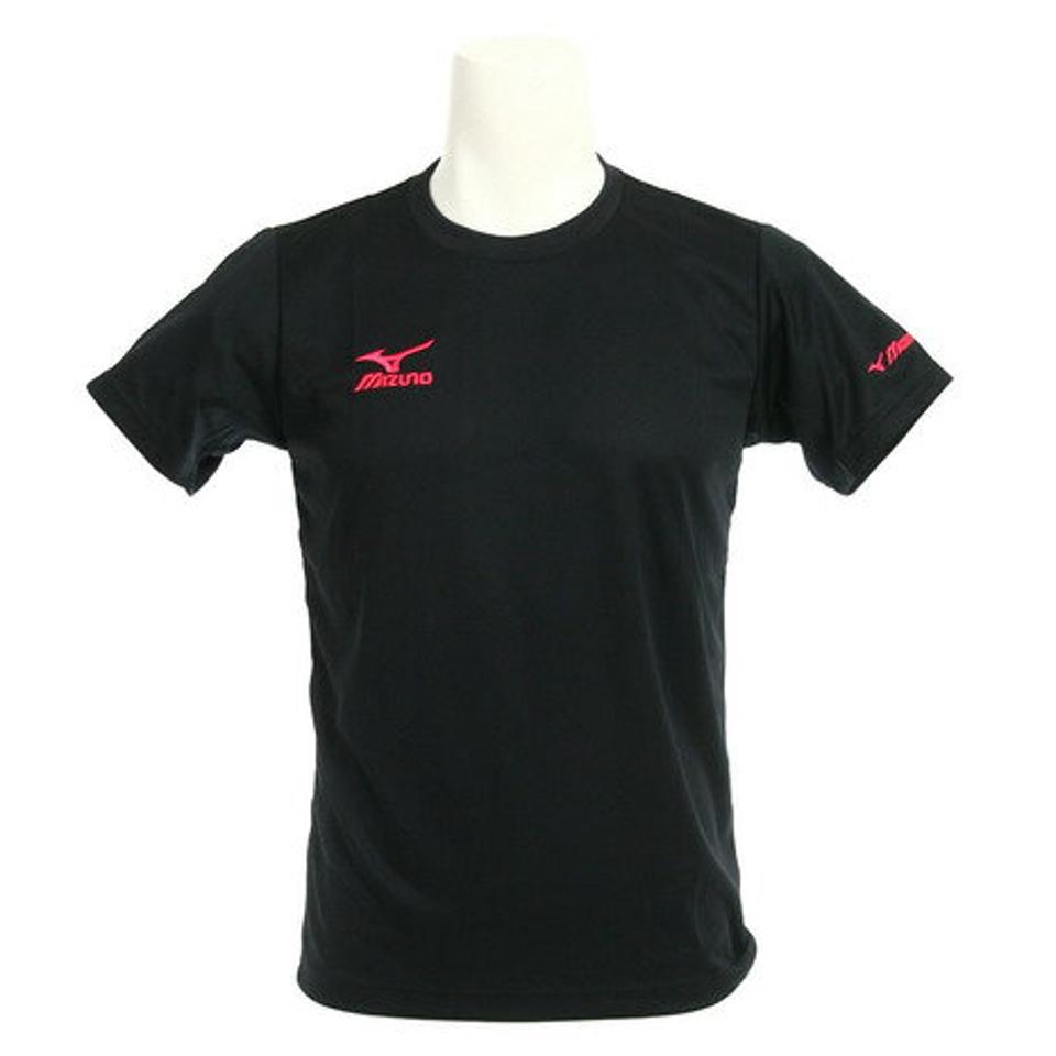 ミズノ(MIZUNO)(メンズ、キッズ)半袖プラクティスシャツ BLK PNK V2MA640297