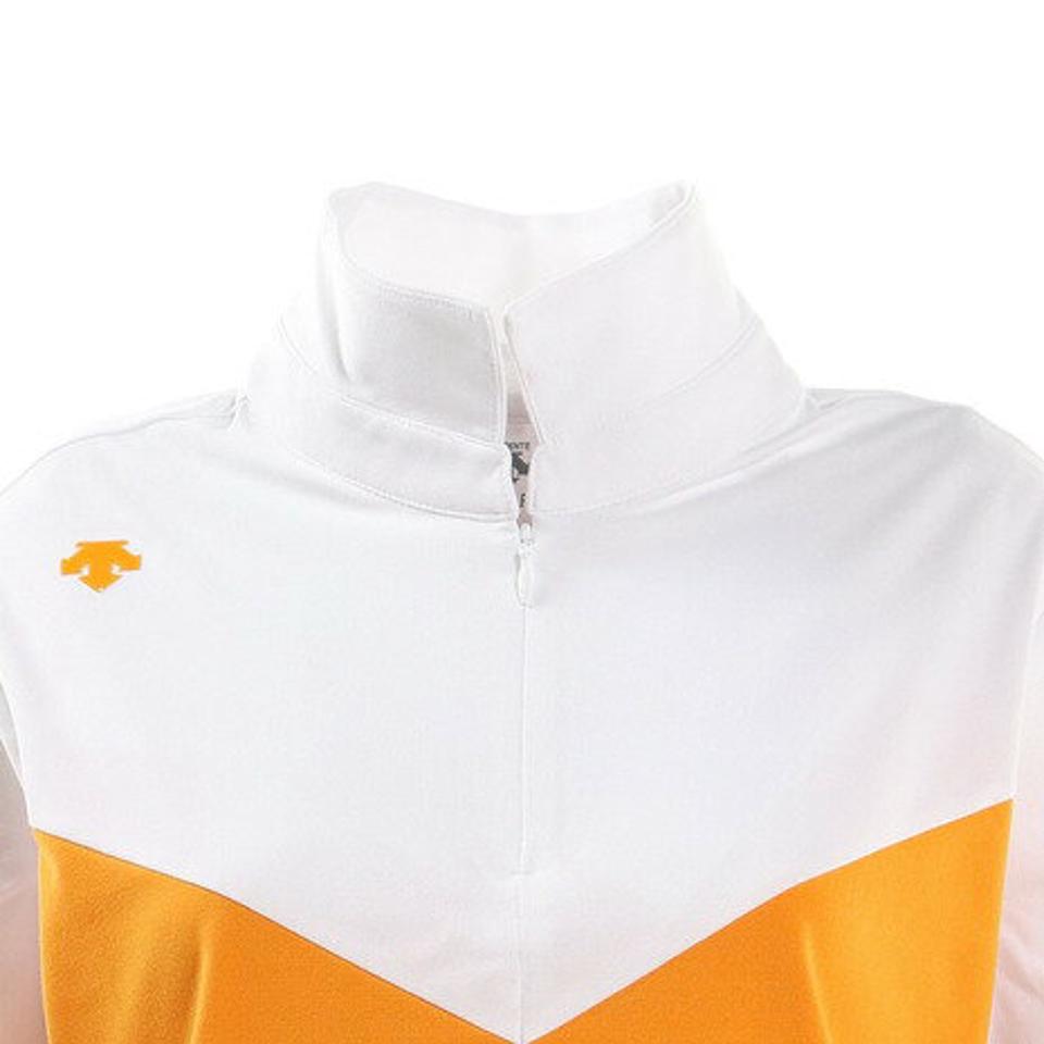 【11/5 24h限定 エントリー&対象4店舗買い回りで最大P10倍!】デサントゴルフ(DESCENTEGOLF)(レディース) ゴルフウェア 長袖 吸汗 速乾 UV UPF50+ ストレッチ 保温 裏起毛切り替えハーフジップシャツ DGWSJB04