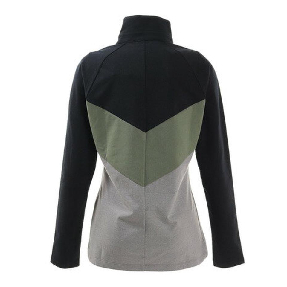 デサントゴルフ(DESCENTEGOLF) ゴルフウェア 裏起毛切り替えハーフジップシャツ DGWSJB04 BK00 (レディース)