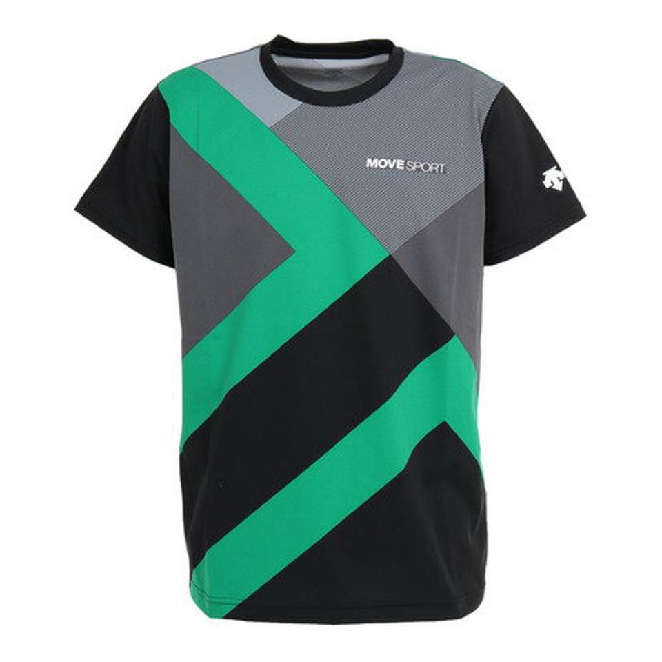 デサント(DESCENTE) S.F.TECH SUNSCREEN ショートスリーブシャツ DMMUJA50 BKGR (メンズ)