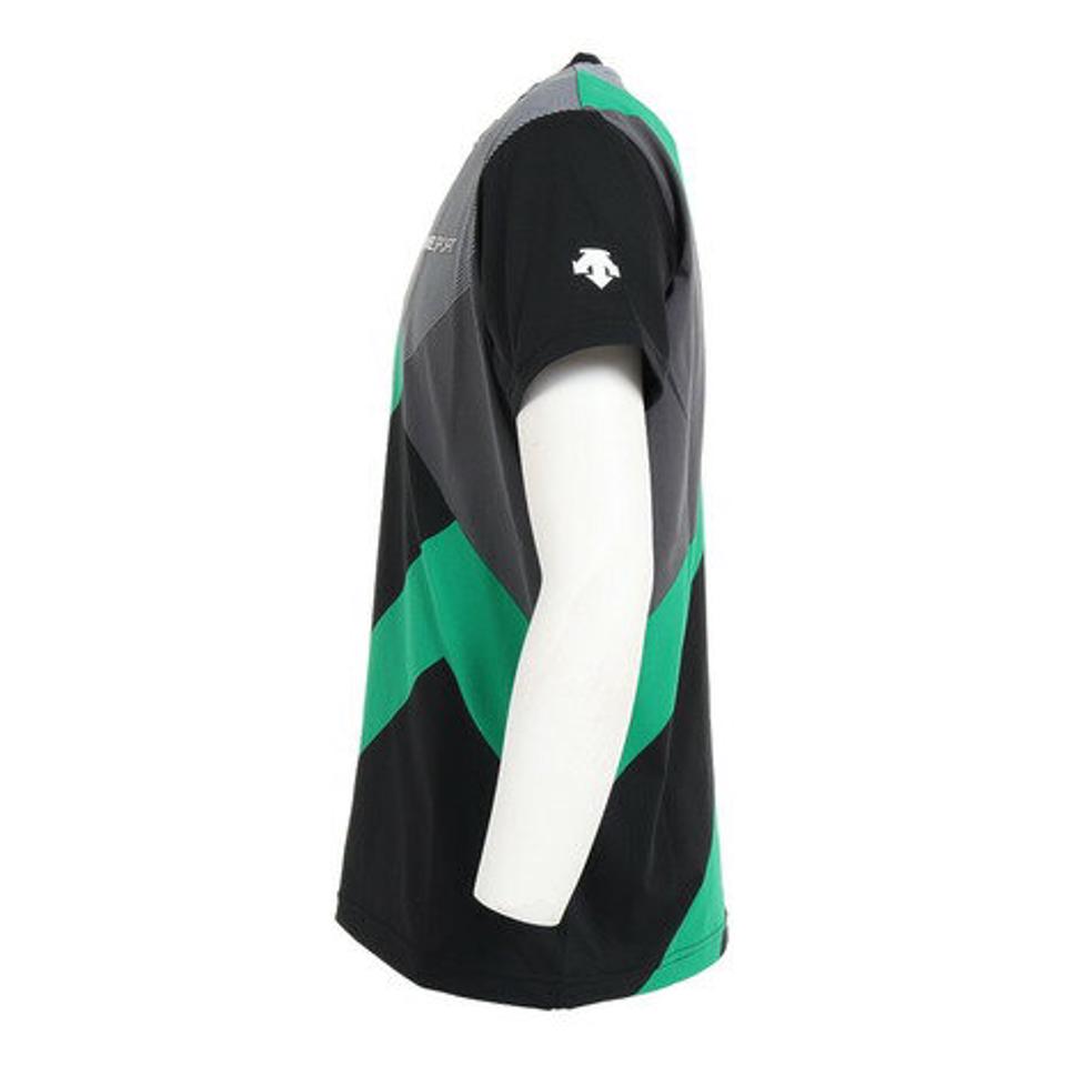 デサント(DESCENTE) S.F.TECH SUNSCREEN ショートスリーブシャツ DMMUJA50 BKGR (メンズ)