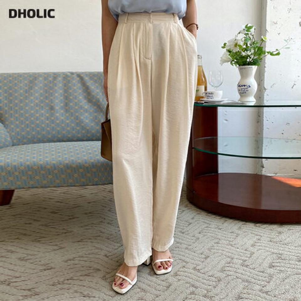 ツータックストレートスラックス・t68290 レディース 【pt】パンツ ズボン スラックス ロングパンツ ストレート タック 単色 無地 シンプル 大人 ナチュラル ハイウエスト フルレングス ベルトループ 春 夏 韓国ファッション