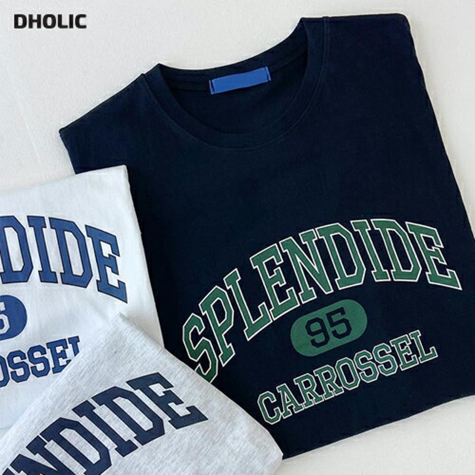 SPLENDIDEボクシーTシャツ・t03029 レディース 【tops】トップス Tシャツ 半袖 ハーフスリーブ 七分袖 7分袖 七分丈 7分丈 ロゴ レタリング ラウンドネック ゆったり ルーズ ラフ カジュアル 夏 韓国ファッション