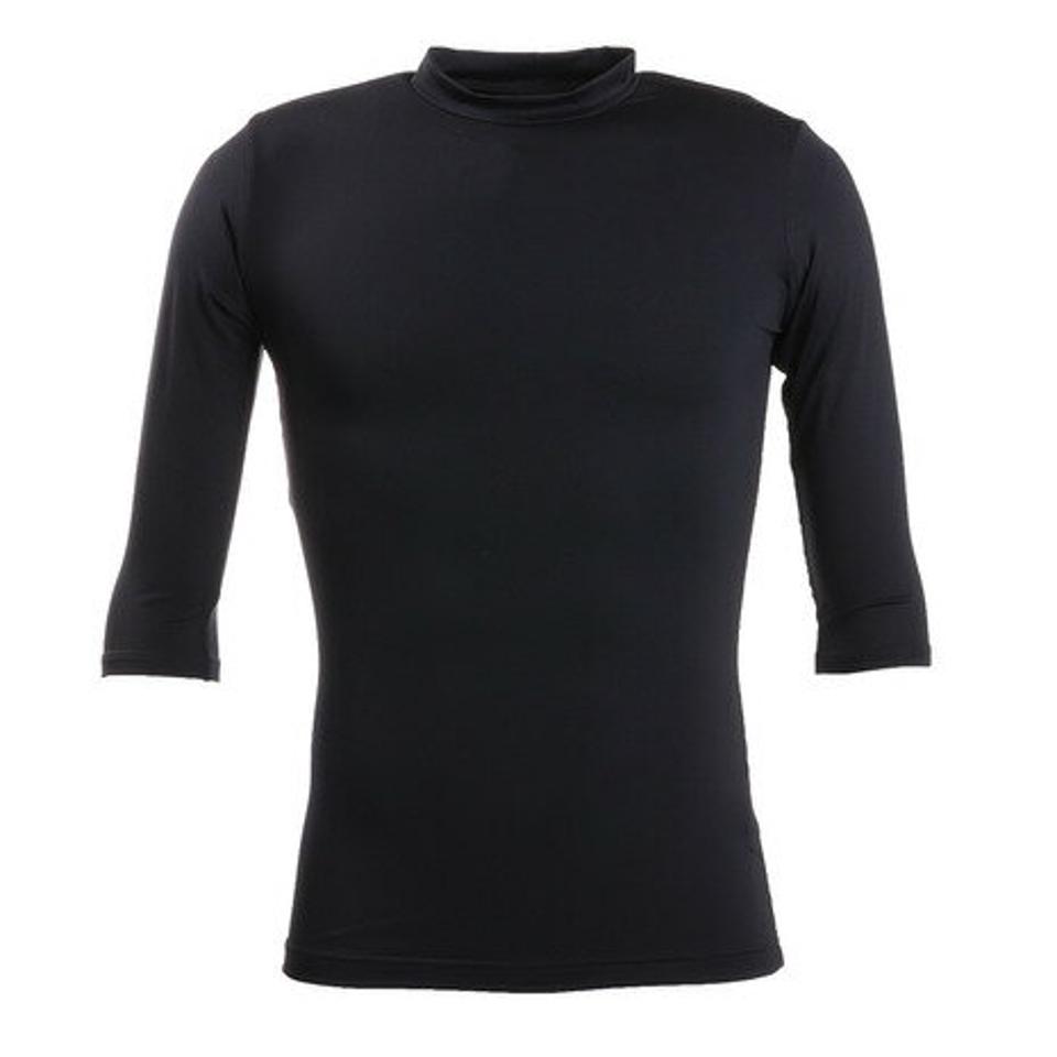 【2点10%OFFクーポン! 24日迄】エックスティーエス(XTS)(メンズ)ストレッチ丸首7分袖アンダーシャツ 723G6ES4169 NVY