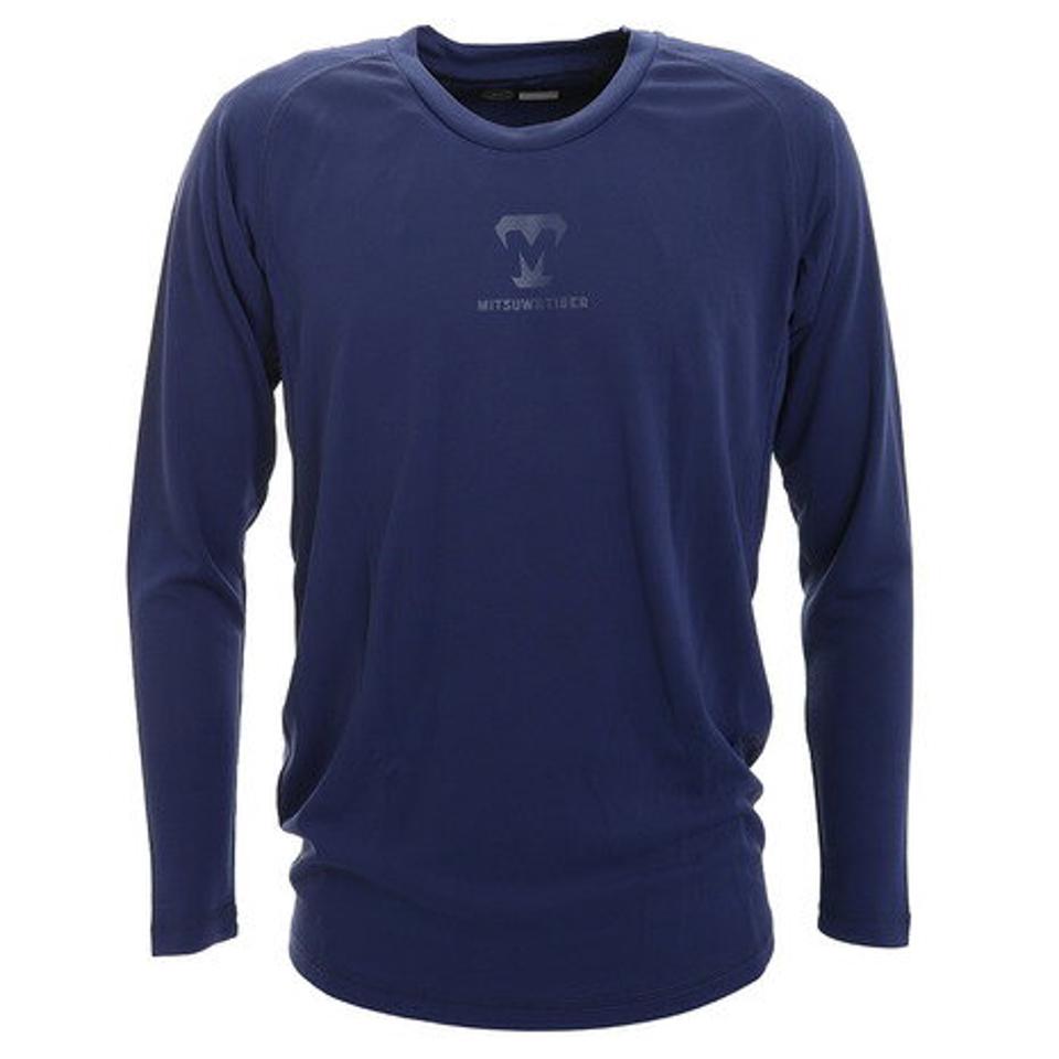 美津和タイガー(mitsuwa-tiger) 野球 アンダーシャツ セミフィット ラウンドネック 長袖 インナー シャツ MT7HSA59-040 (メンズ)