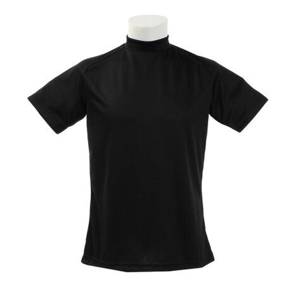 エックスティーエス(XTS) 野球 アンダーシャツ 半袖 ドライプラス ハイネック インナー シャツ 723G5ES5960 黒 (メンズ)