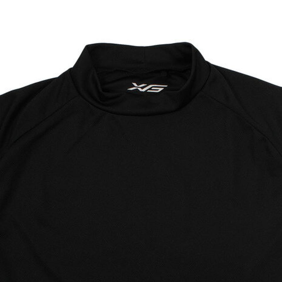 エックスティーエス(XTS) 野球 アンダーシャツ 半袖 ドライプラス ハイネック インナー シャツ 723G5ES5960 黒 (メンズ)