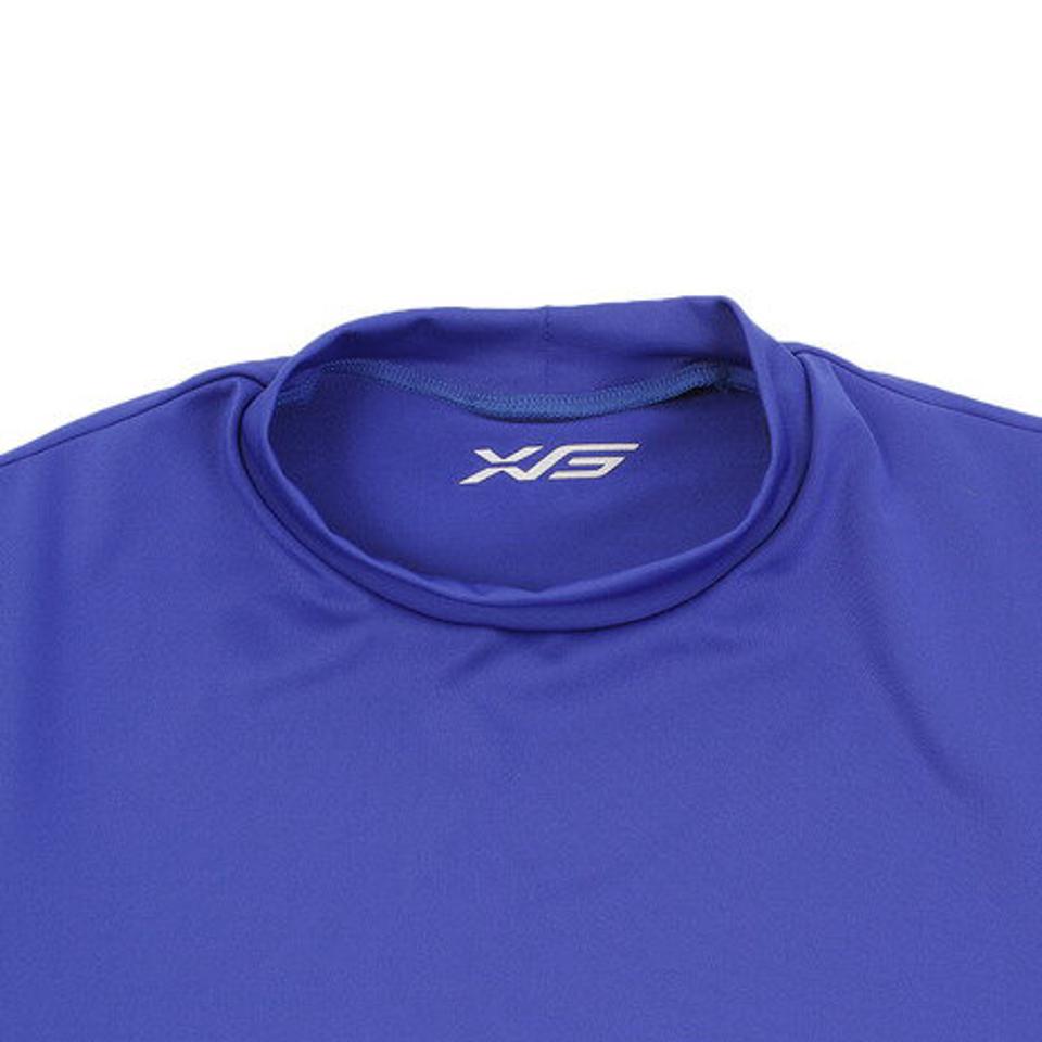 エックスティーエス(XTS) 野球 アンダーシャツ 半袖 ストレッチクルーネック インナー シャツ 723G6ES4172 青 (メンズ)