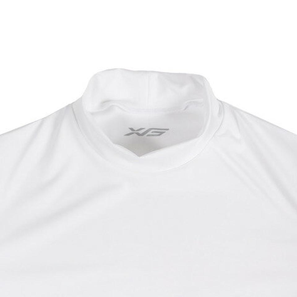 エックスティーエス(XTS) 野球 アンダーシャツ ストレッチ ハイネック 長袖 インナー シャツ 723G6ES4166 白 (メンズ)