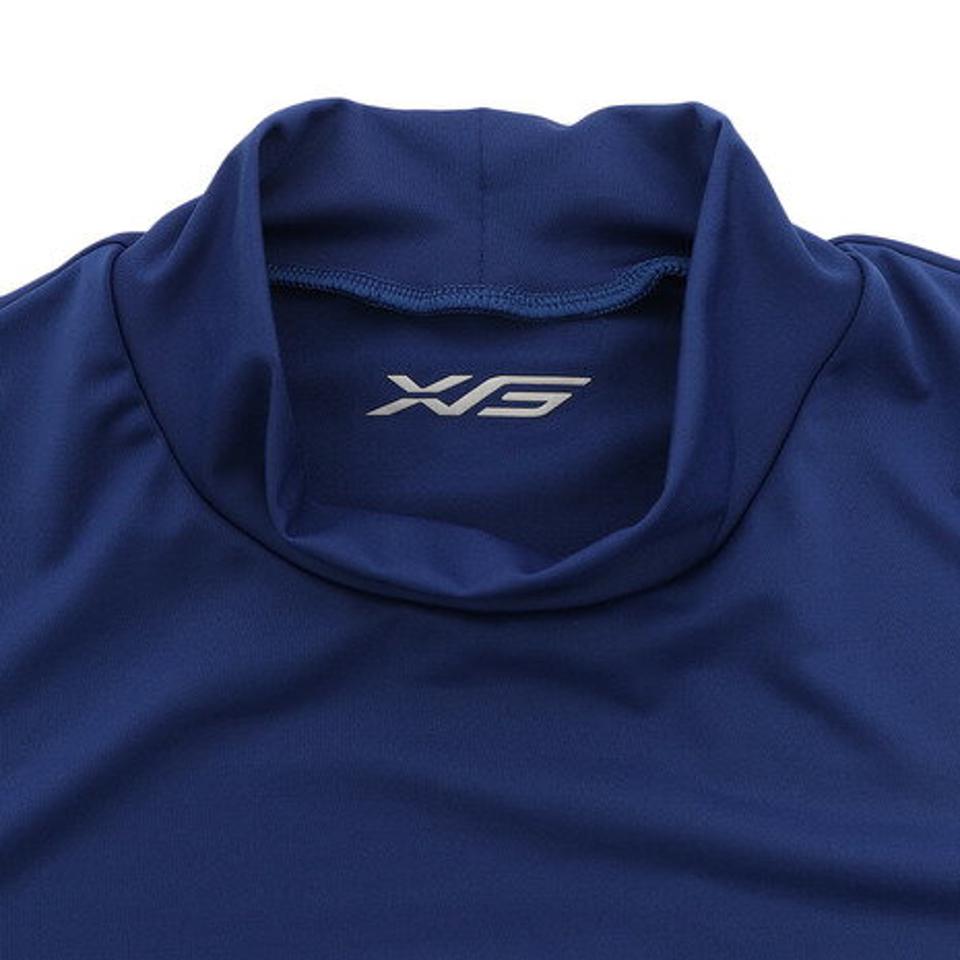 エックスティーエス(XTS) 野球 アンダーシャツ ストレッチ ハイネック 長袖 インナー シャツ 723G6ES4166 青 (メンズ)