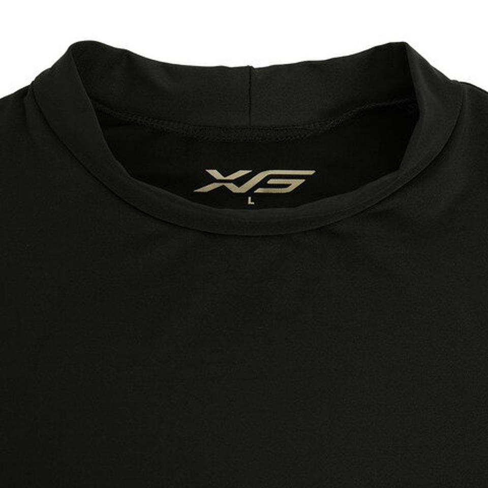 エックスティーエス(XTS) 野球 アンダーシャツ ストレッチ 丸首 長袖 インナー シャツ 723G6ES4167 黒 (メンズ)