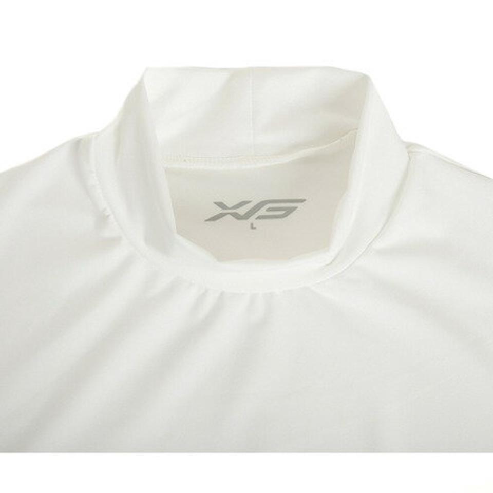 エックスティーエス(XTS) 野球 アンダーシャツ ストレッチ ハイネック 長袖 インナー シャツ 723G6ES4166 白 (メンズ)
