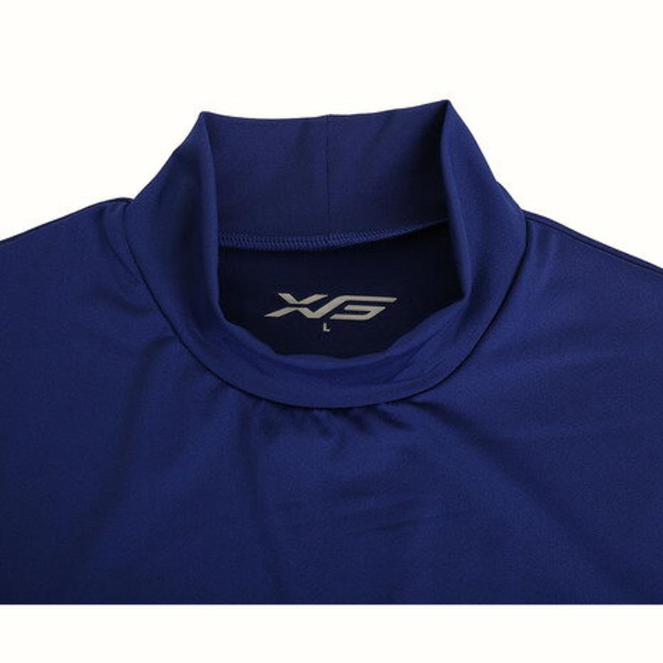 【4/15 24h限定 エントリー&対象3店舗以上買い回りで最大P10倍!】エックスティーエス(XTS)(メンズ)野球 アンダーシャツ ストレッチ ハイネック 長袖 インナー シャツ 723G6ES4166 青