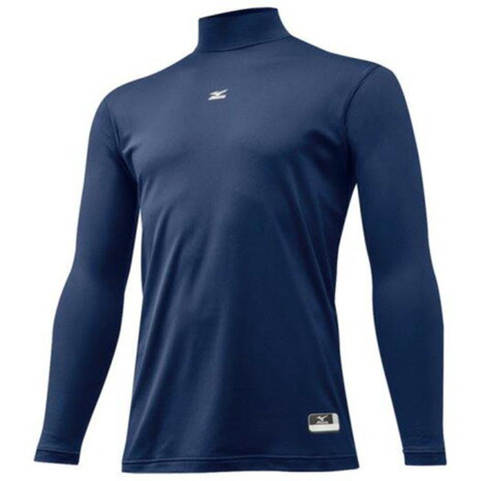 ミズノ(MIZUNO)(メンズ)ゼロプラス 裏起毛アンダー ハイネック長袖シャツ 12JA5P1214 防寒 野球 冬用 インナー