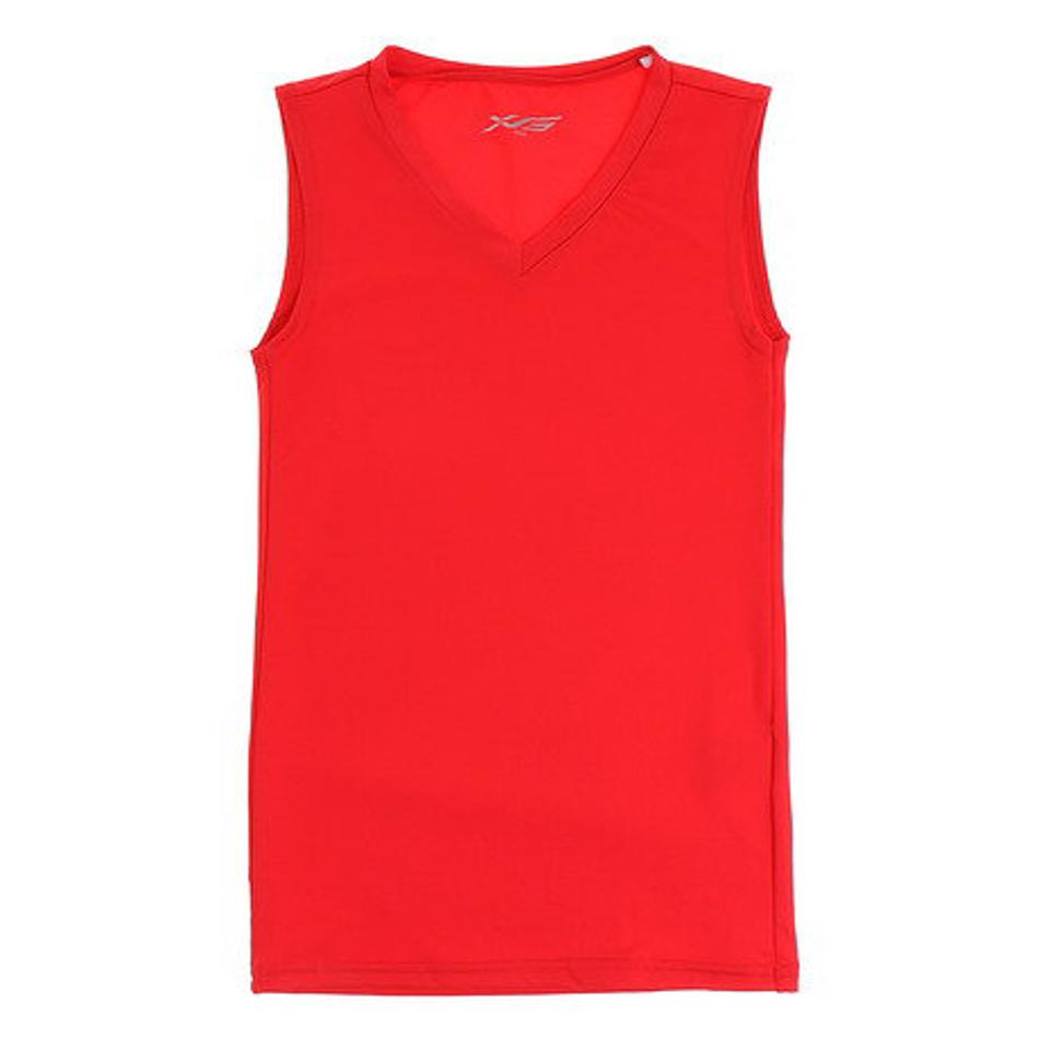 エックスティーエス(XTS) サッカー ジュニア インナー ストレッチ Vネック ノースリーブシャツ 742G6ES2861 赤 (キッズ)