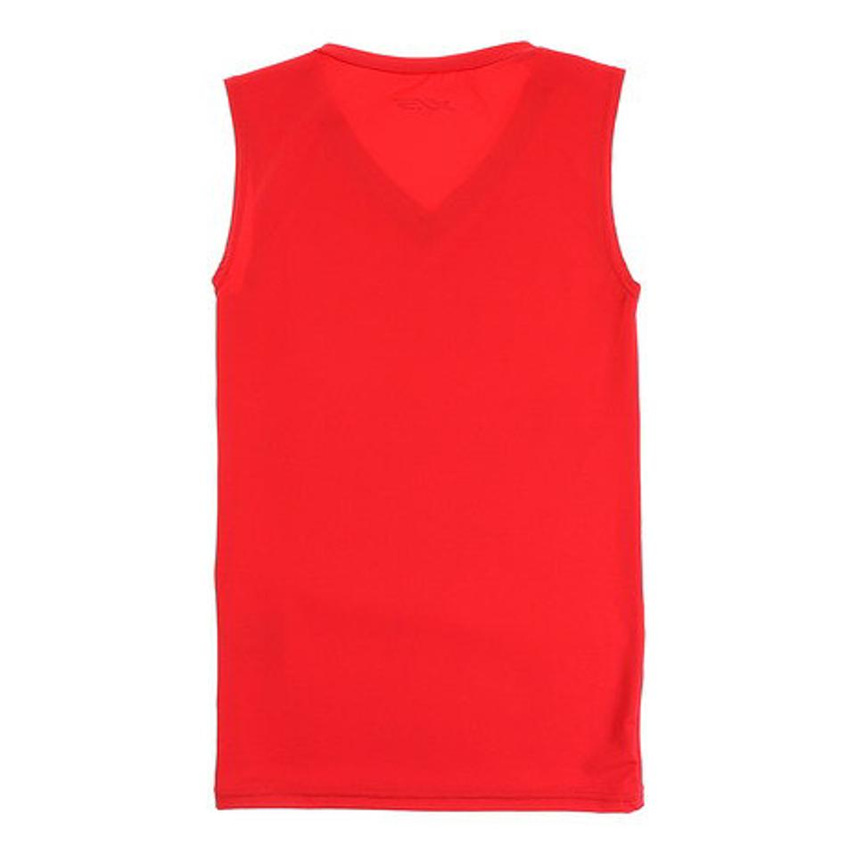 エックスティーエス(XTS) サッカー ジュニア インナー ストレッチ Vネック ノースリーブシャツ 742G6ES2861 赤 (キッズ)