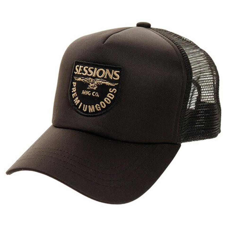 セッションズ（SESSIONS） 帽子 メンズ メッシュキャップ イーグルワッペンキャップ 208126 BLK 日よけ （メンズ）