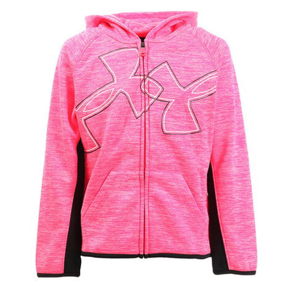 アンダーアーマー（UNDER ARMOUR） ガールズ Elevate The Bra H フルジップフーディ 1332409 PTP/BLK/PTP オンライン価格 （キッズ）