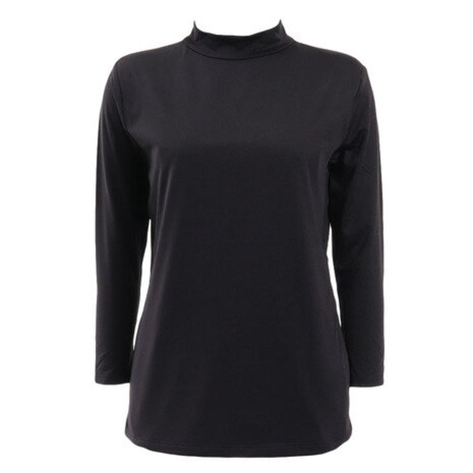 【10/15 24h限定 エントリー&対象3店舗買い回りで最大P10倍!】エーシーピージー(ACPG)(レディース)ウインドクロス 防風 8分袖ハイネックシャツ 無地 892PA9ASC5007BLK 防寒