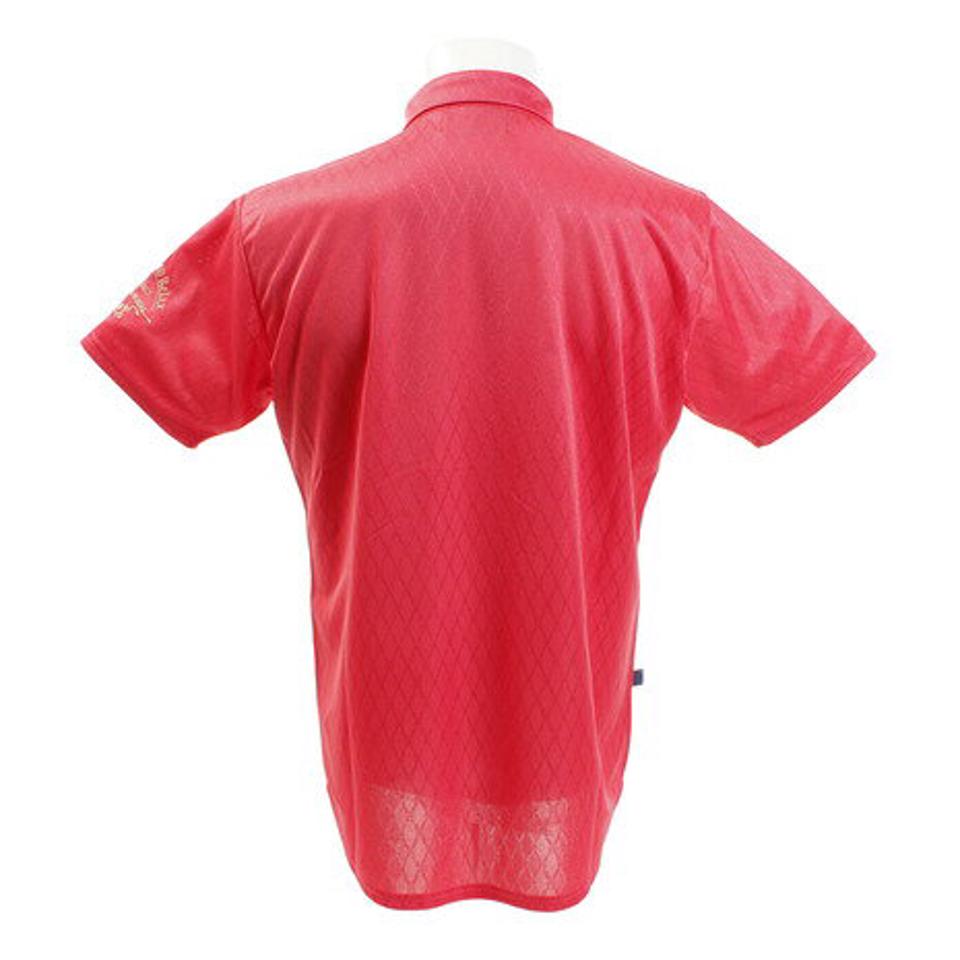 ブリヂストンゴルフ(BRIDGESTONE GOLF) ゴルフウェア ダイヤジャガードポロシャツ NSMX1APK (メンズ)